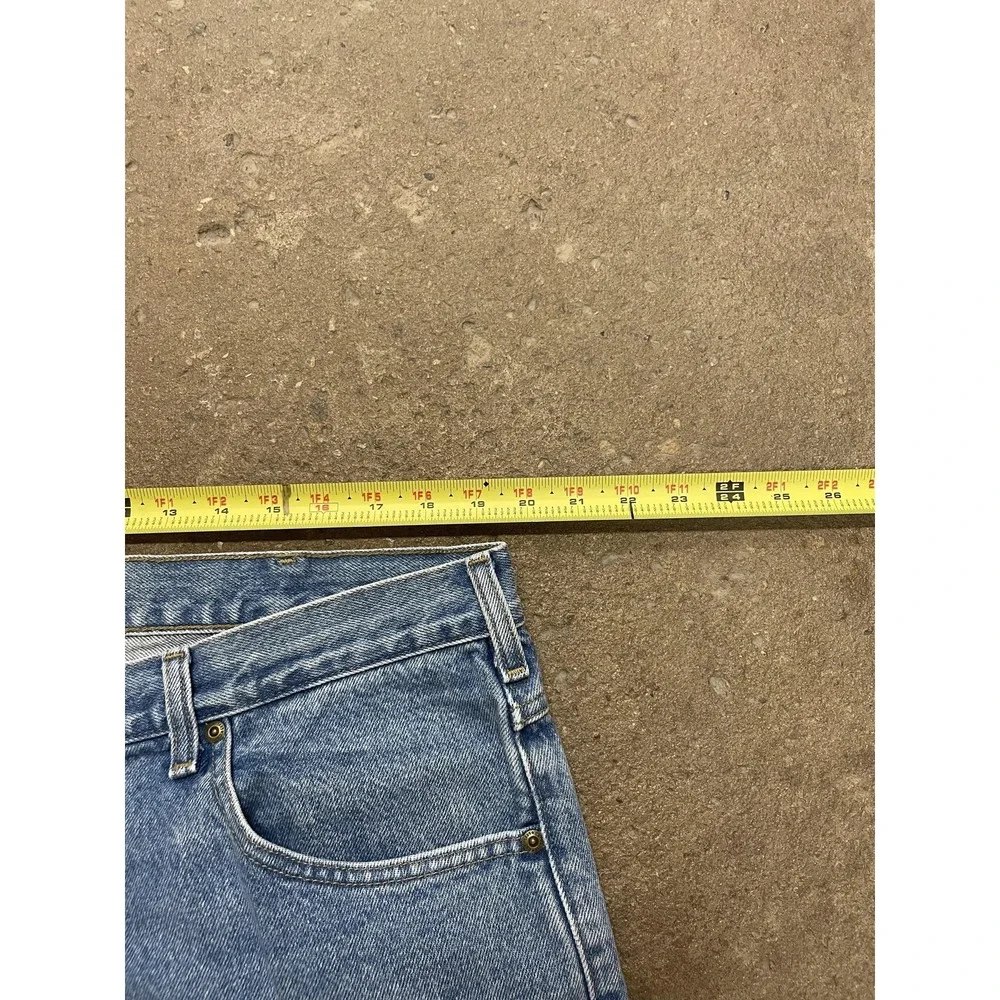 Carhartt‎ Jeans Mens Light Blue Denim Relaxed Straight Leg 5-Pocket Zip Fly Work